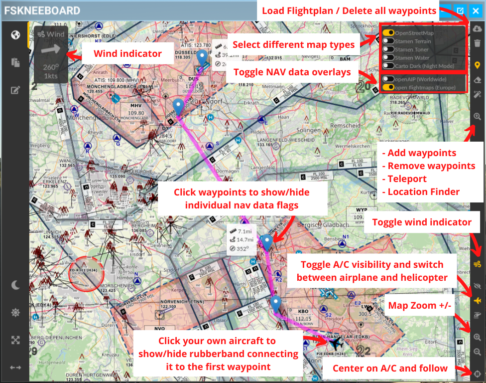 FSKneeboard's Map Module Explained